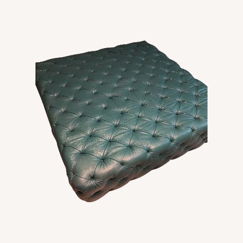 Used Powell & Bonnell Oversized Leather Ottoman for sale on AptDeco