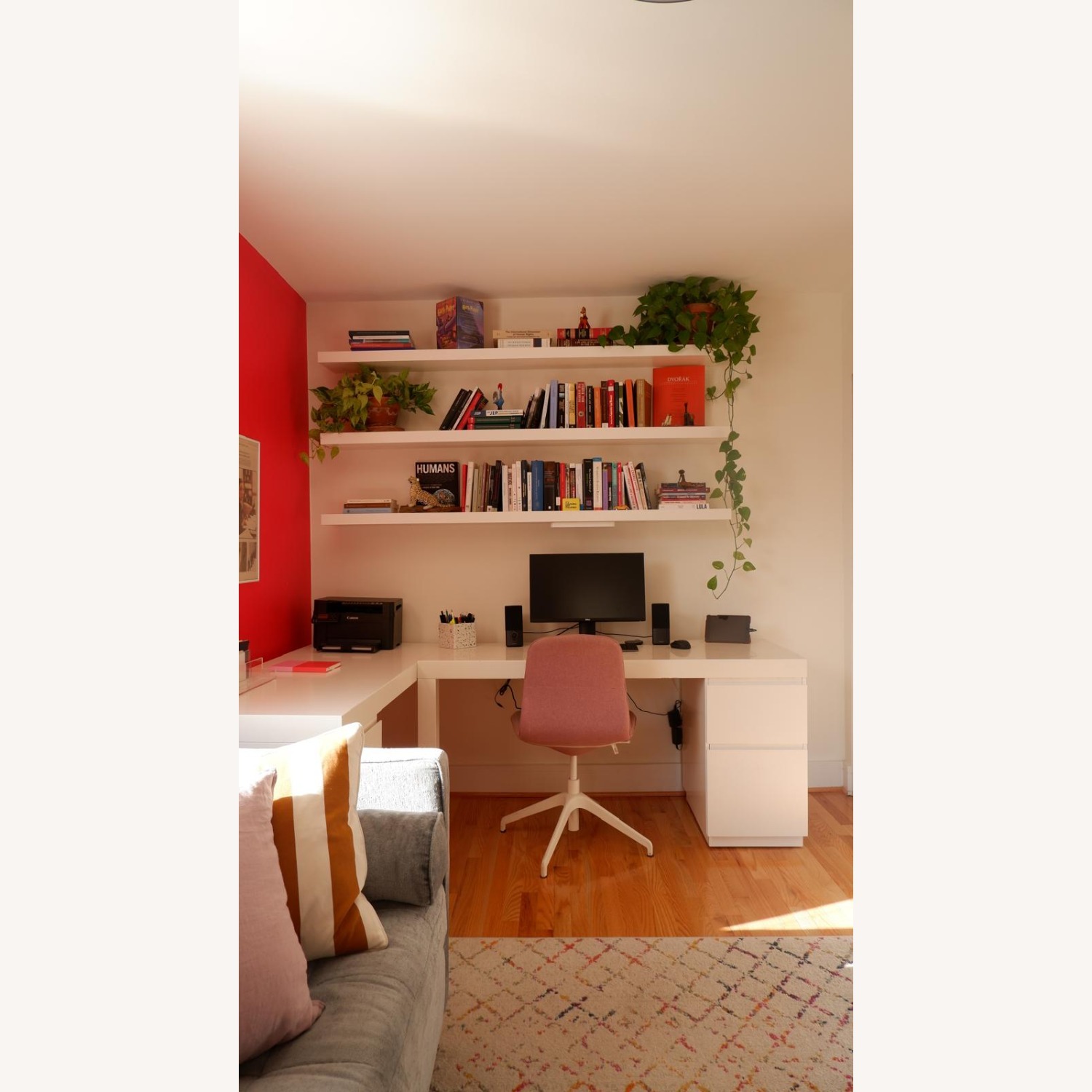 Parsons L-Shaped Desk & 2 File Cabinet Set - image-1