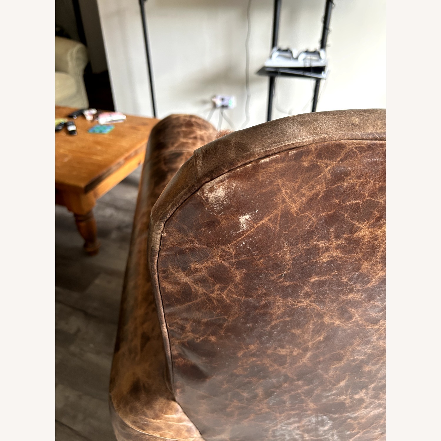 Cowtown Chair and Half plus Cowhide Medium Ottoman - image-3