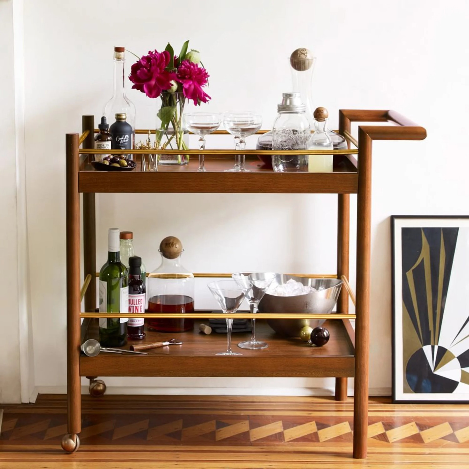 West Elm Mid-Century Bar Cart - image-3
