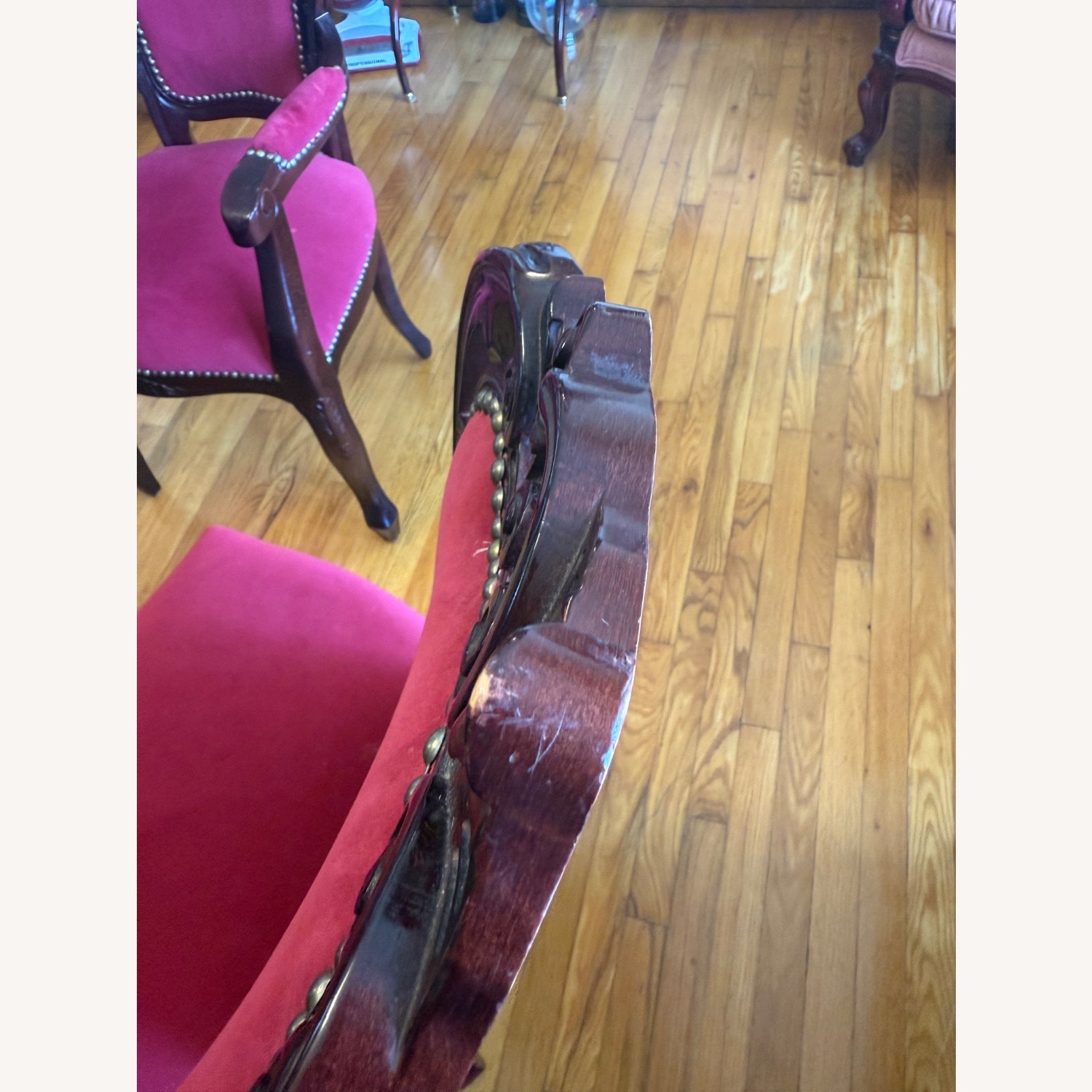 Cherry Wood Dining Room Chairs - image-4