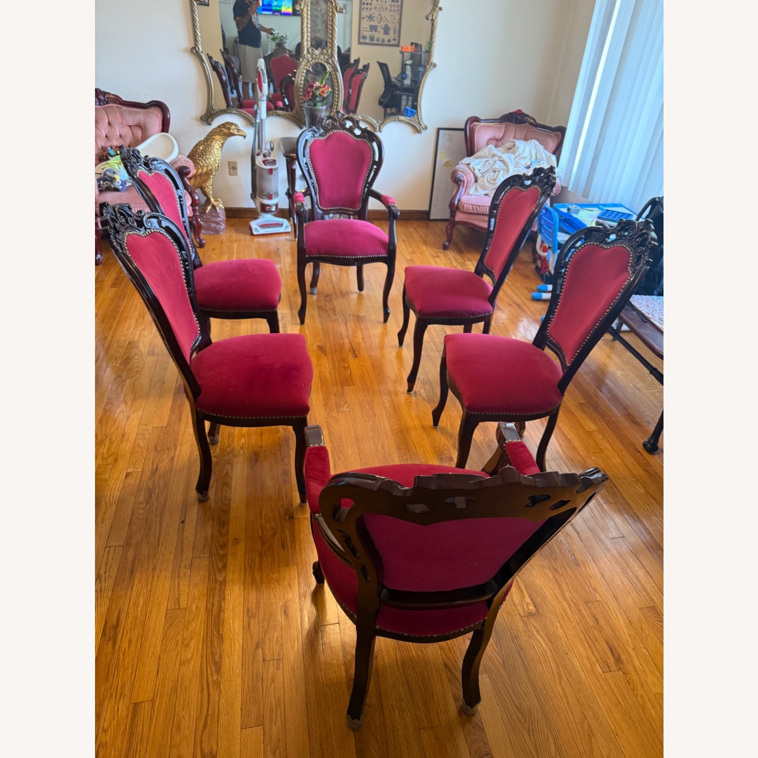 Cherry Wood Dining Room Chairs - image-2