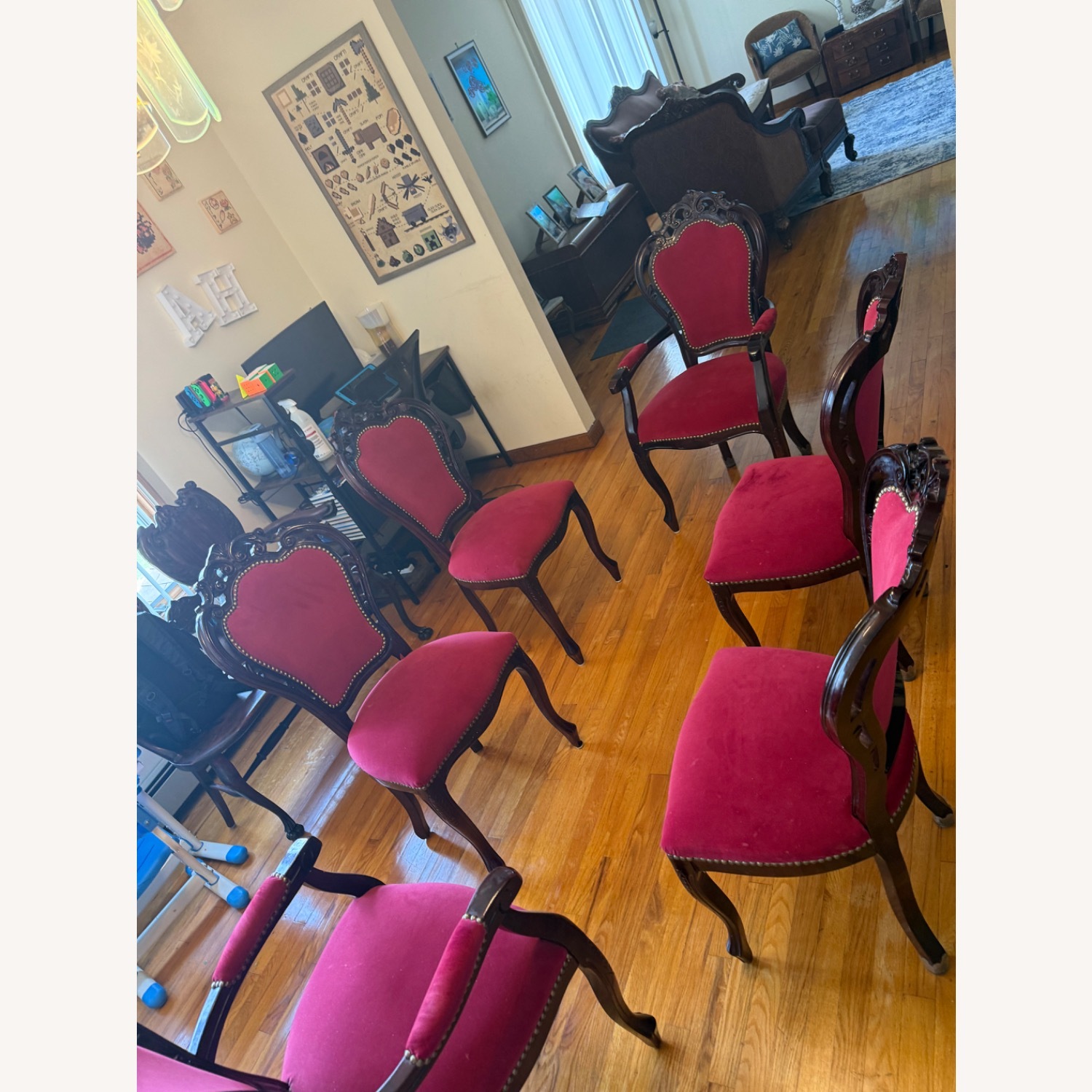 Cherry Wood Dining Room Chairs - image-3