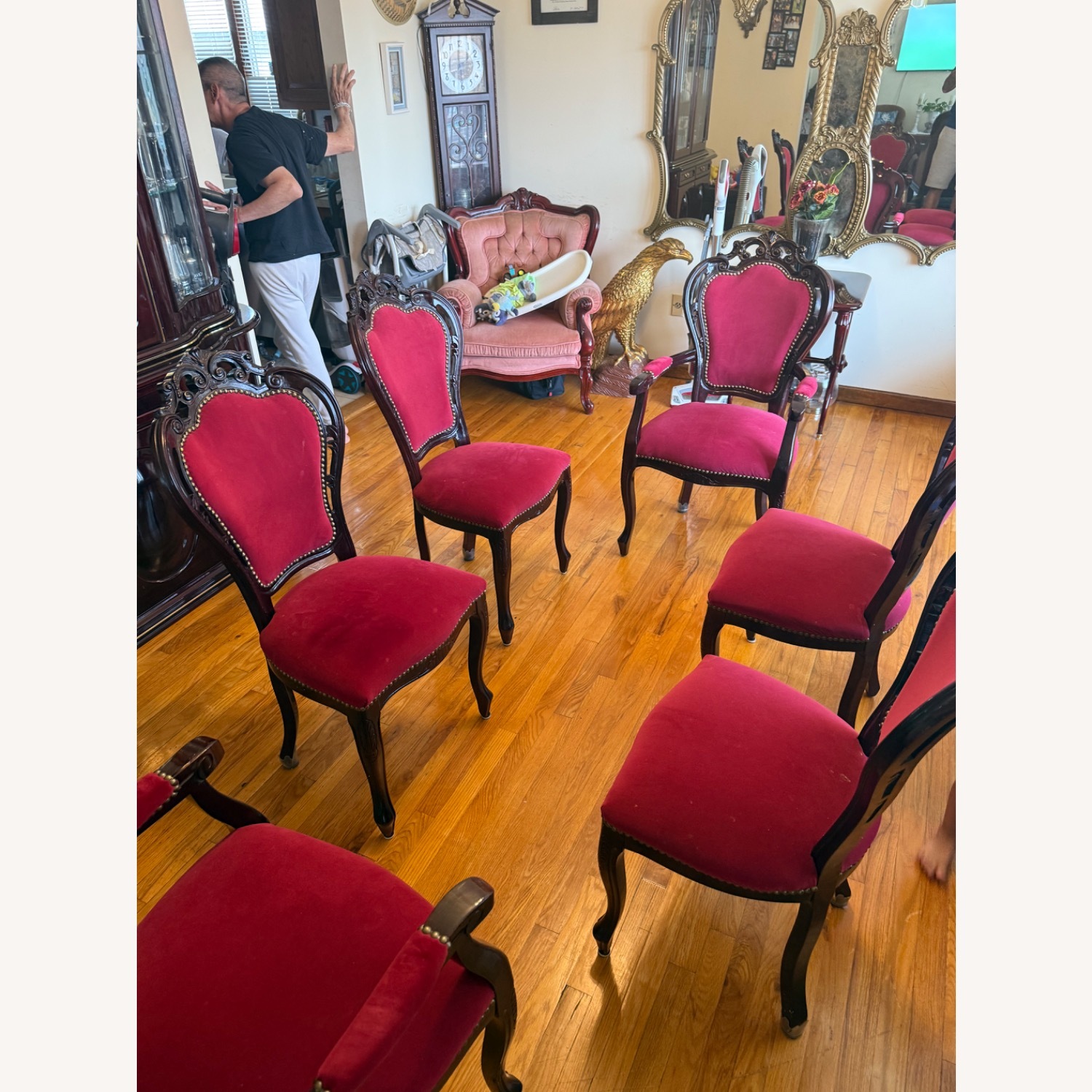 Cherry Wood Dining Room Chairs - image-1