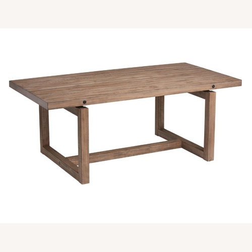 Used Solid Wood Dining Set W Bench & Brass Chairs  for sale on AptDeco