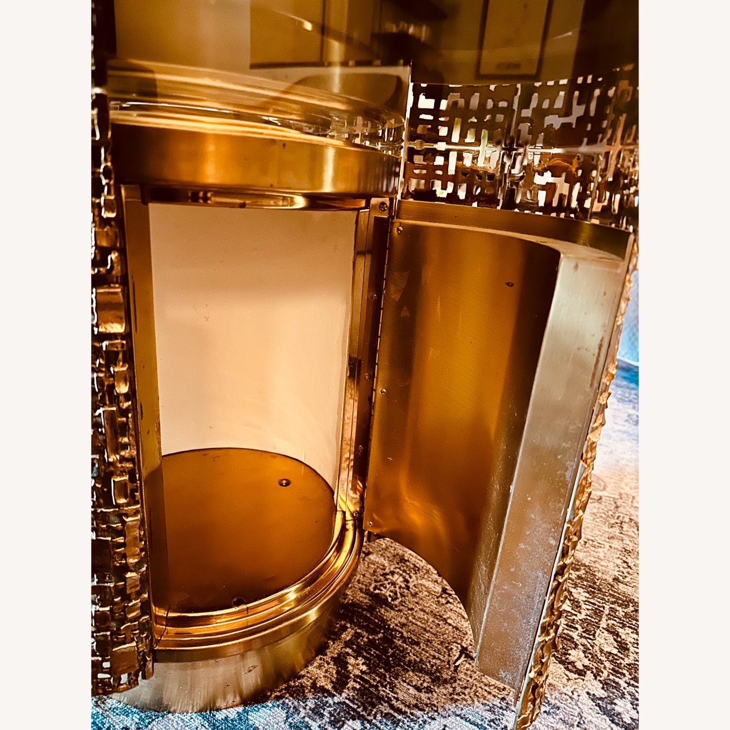 Elegant brass Mid Century Coffee Table - image-7