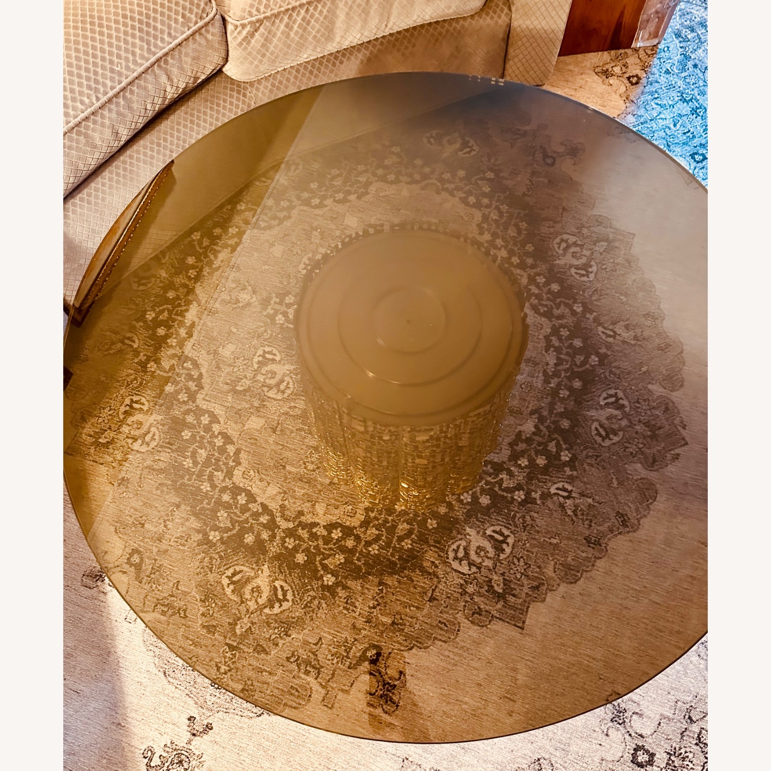 Elegant brass Mid Century Coffee Table - image-4