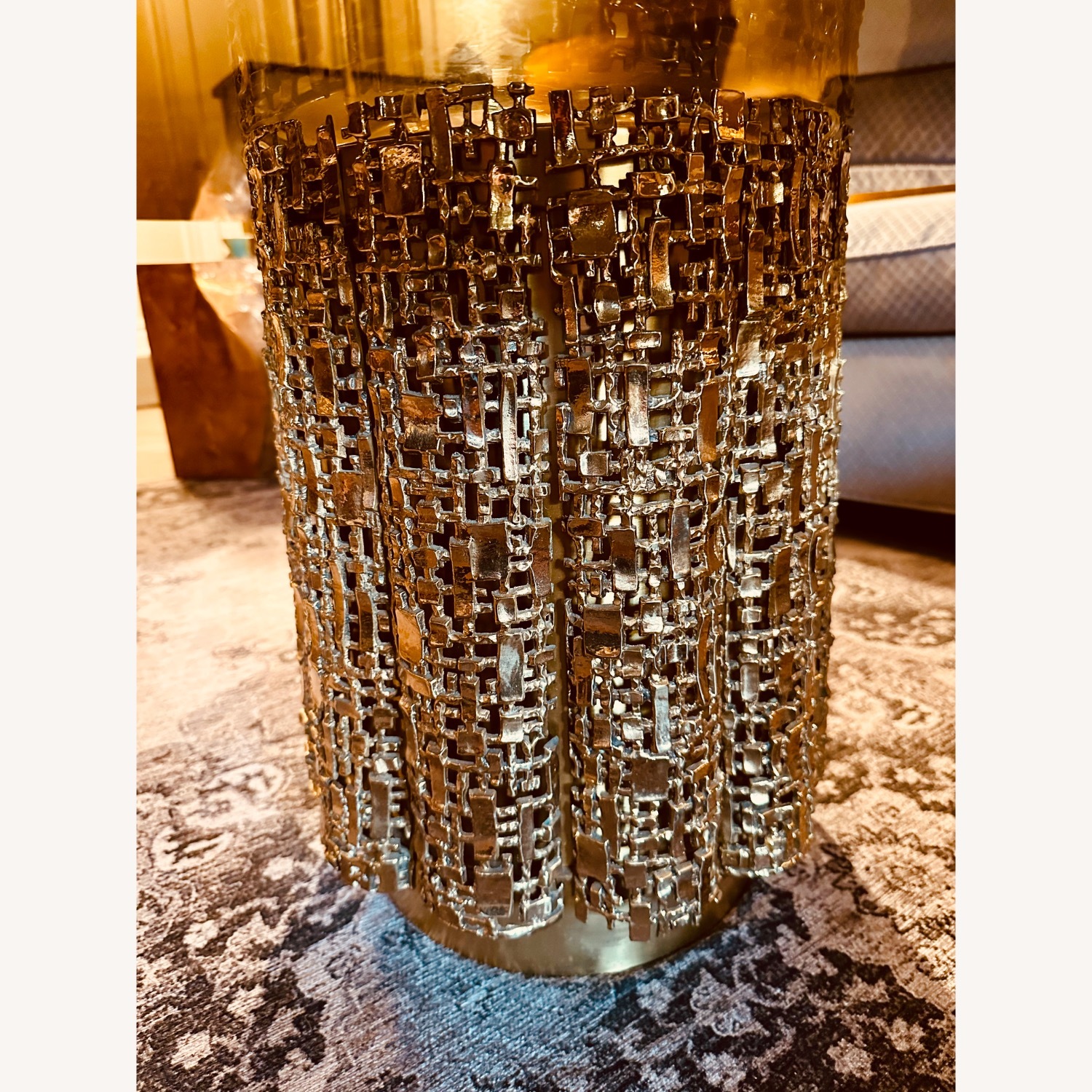 Elegant brass Mid Century Coffee Table - image-3