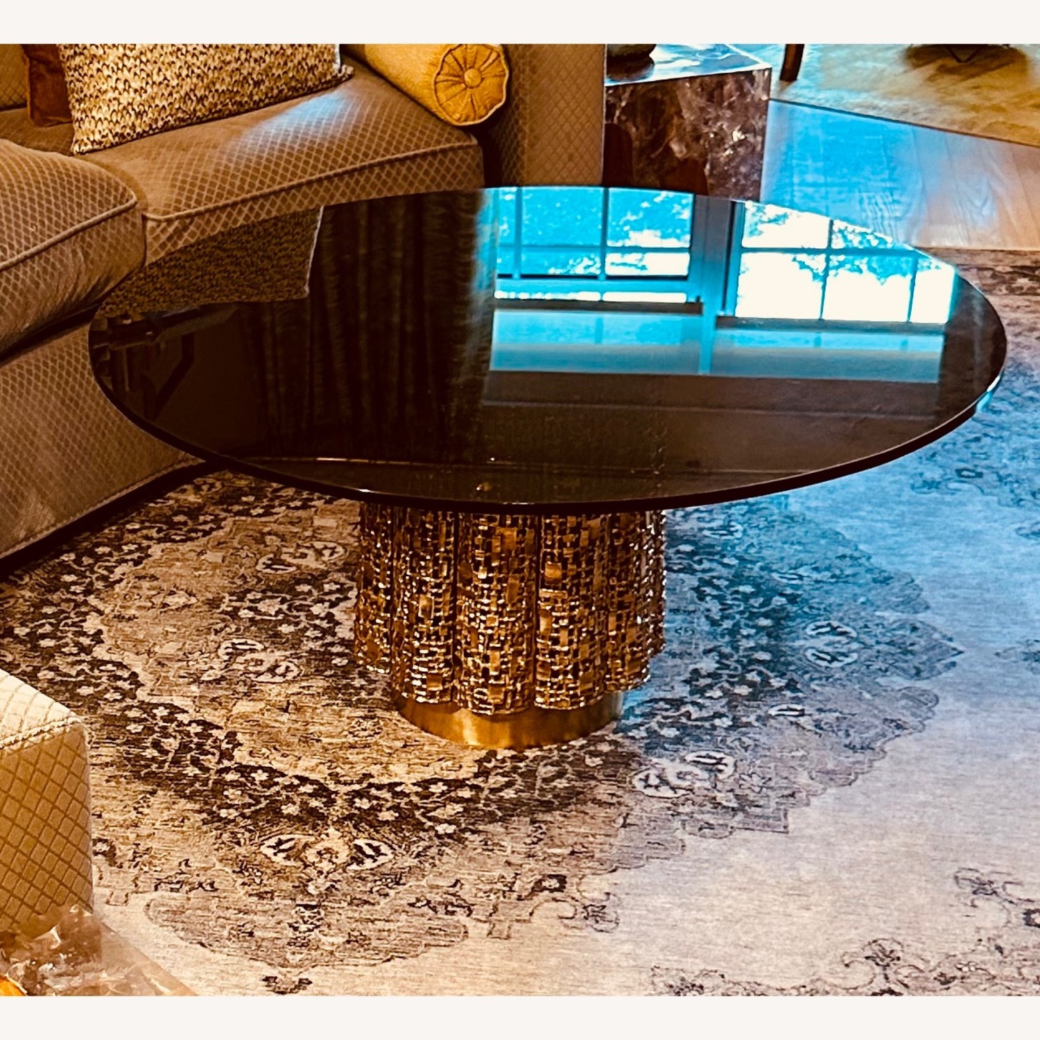 Elegant brass Mid Century Coffee Table - image-6