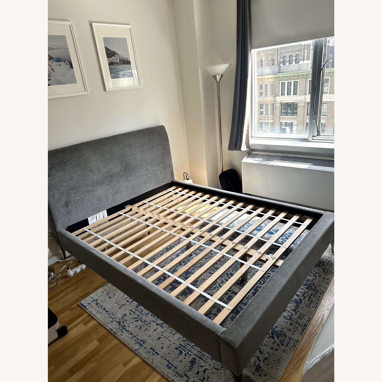 West Elm Gray Andes Queen Bedframe - image-1
