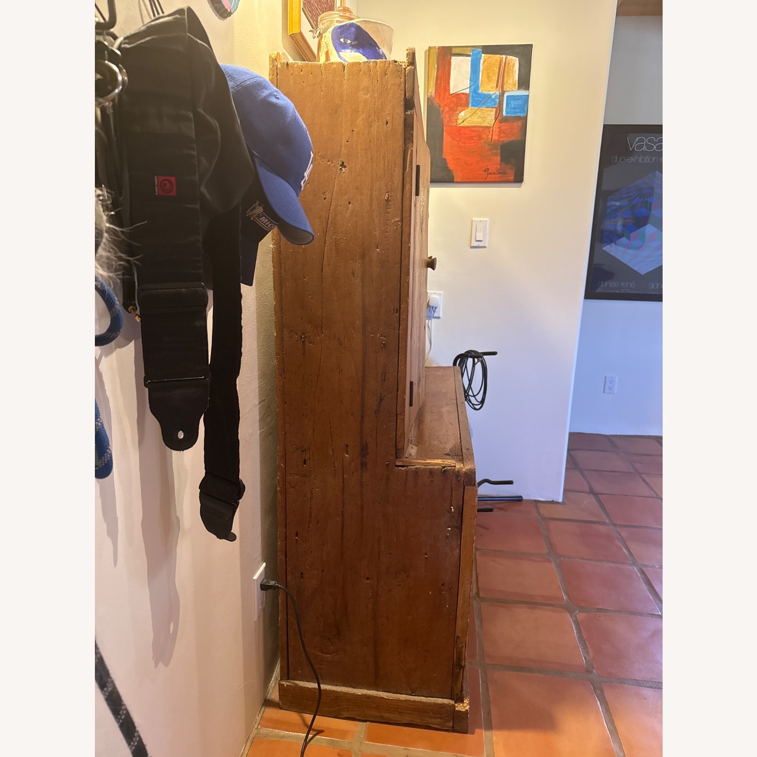 1930s American Primitive Step Back Cabinet - image-2