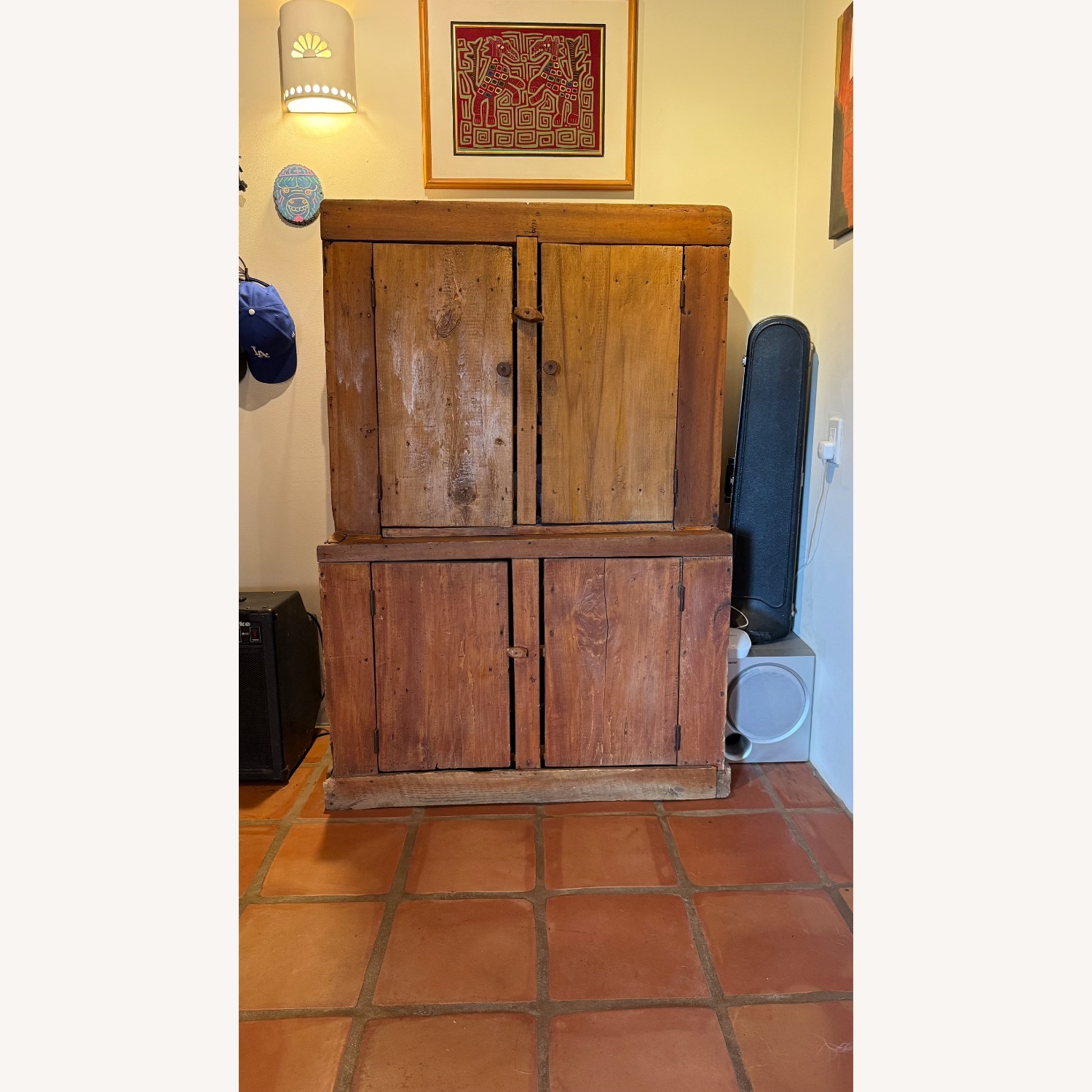 1930s American Primitive Step Back Cabinet - image-1