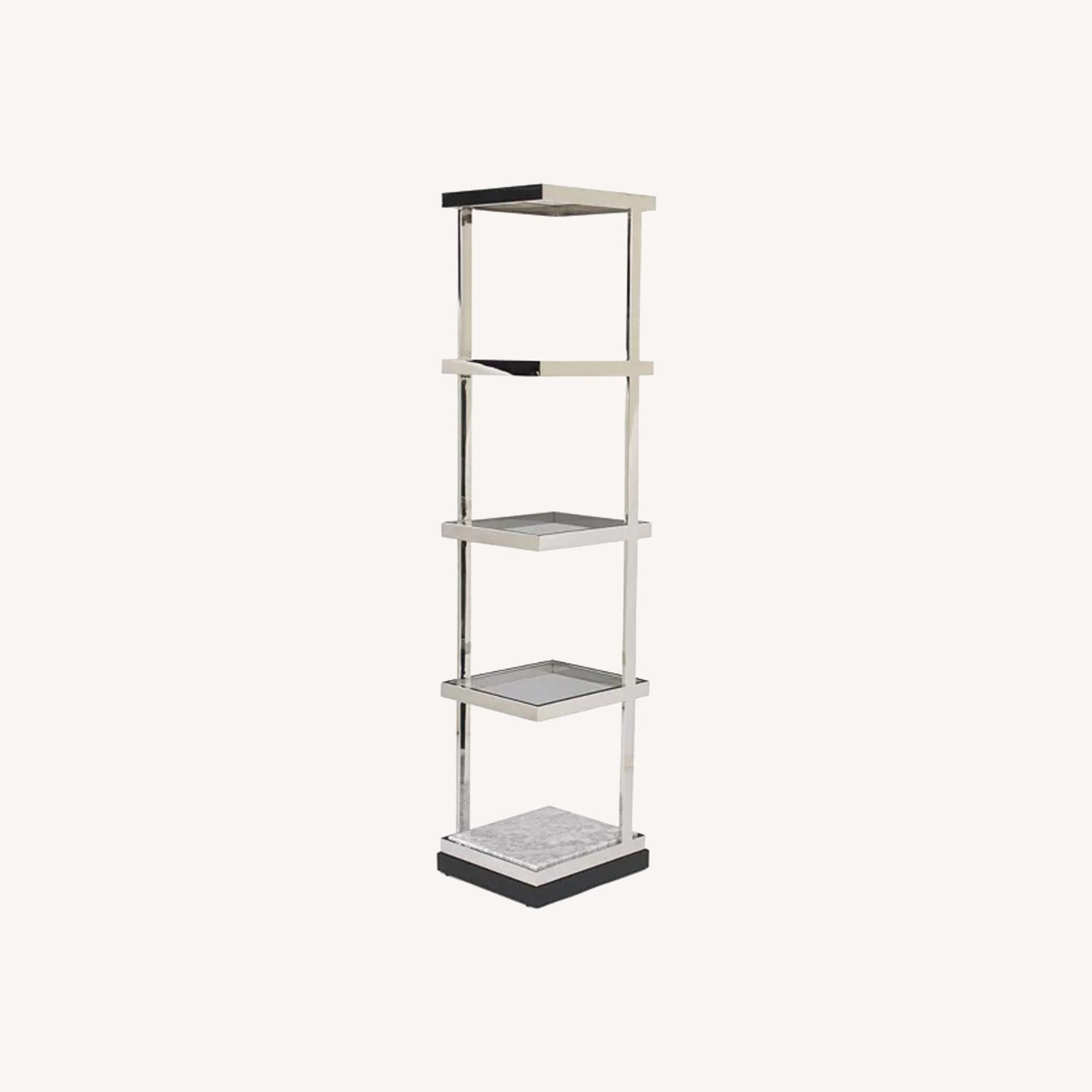 Mitchell Gold + Bob Williams Silver Glass Shelf Unit - image-0