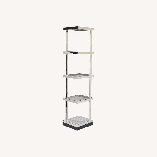 Used Mitchell Gold + Bob Williams Silver Glass Shelf Unit  for sale on AptDeco