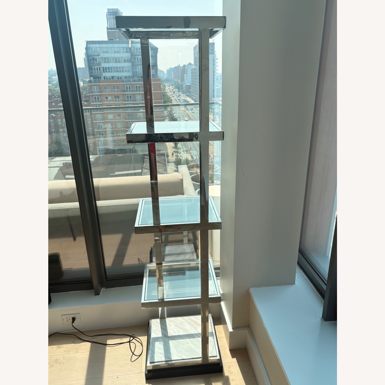 Mitchell Gold + Bob Williams Silver Glass Shelf Unit - image-2