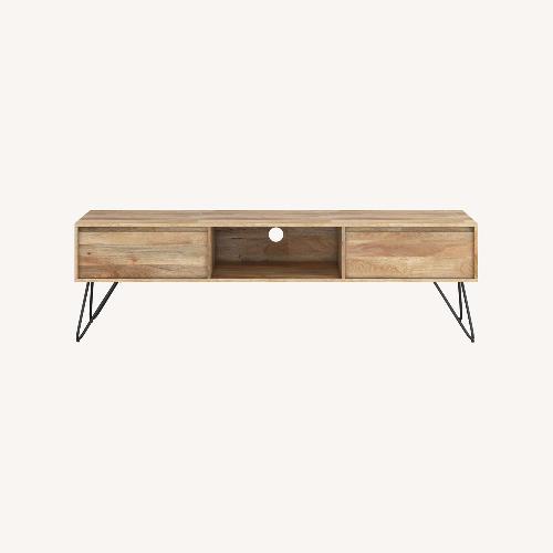 Used 68"W Solid Mango Wood Industrial TV Stand for sale on AptDeco