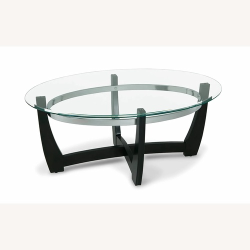 Used Bob's Discount Matinee Glass Coffee Table  for sale on AptDeco