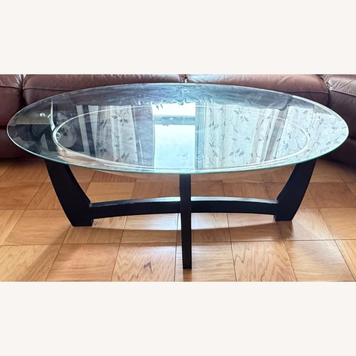 Used Bob's Discount Matinee Glass Coffee Table  for sale on AptDeco