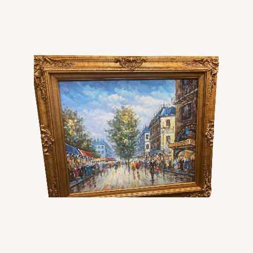 Used Signed Andy Santos Oil Painting for sale on AptDeco
