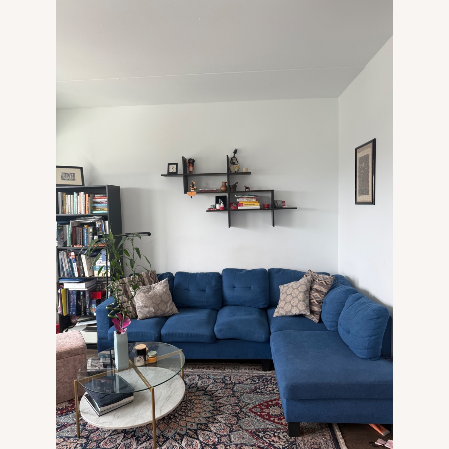 Comfortable Blue Sectional Sofa - image-2