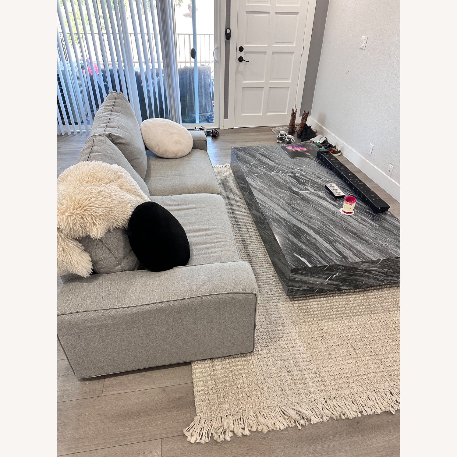 Crate and Barrel Enyo Marble Coffee Table   - image-4