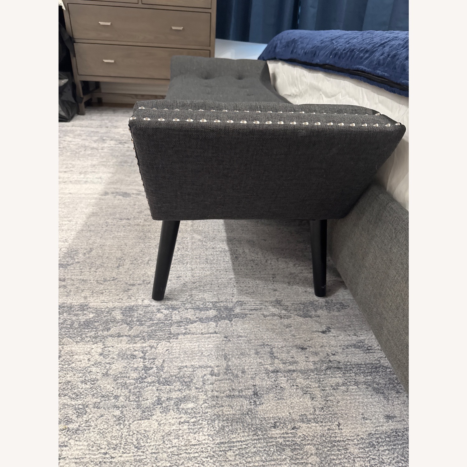 Gray Studded Bench - image-3