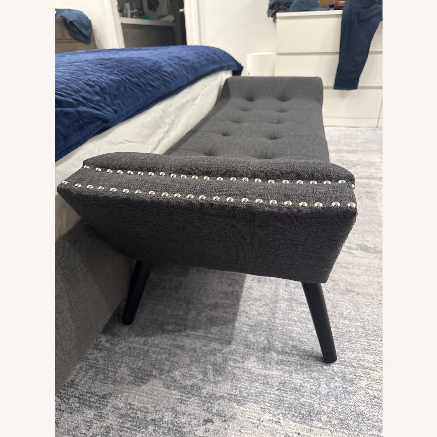 Gray Studded Bench - image-4