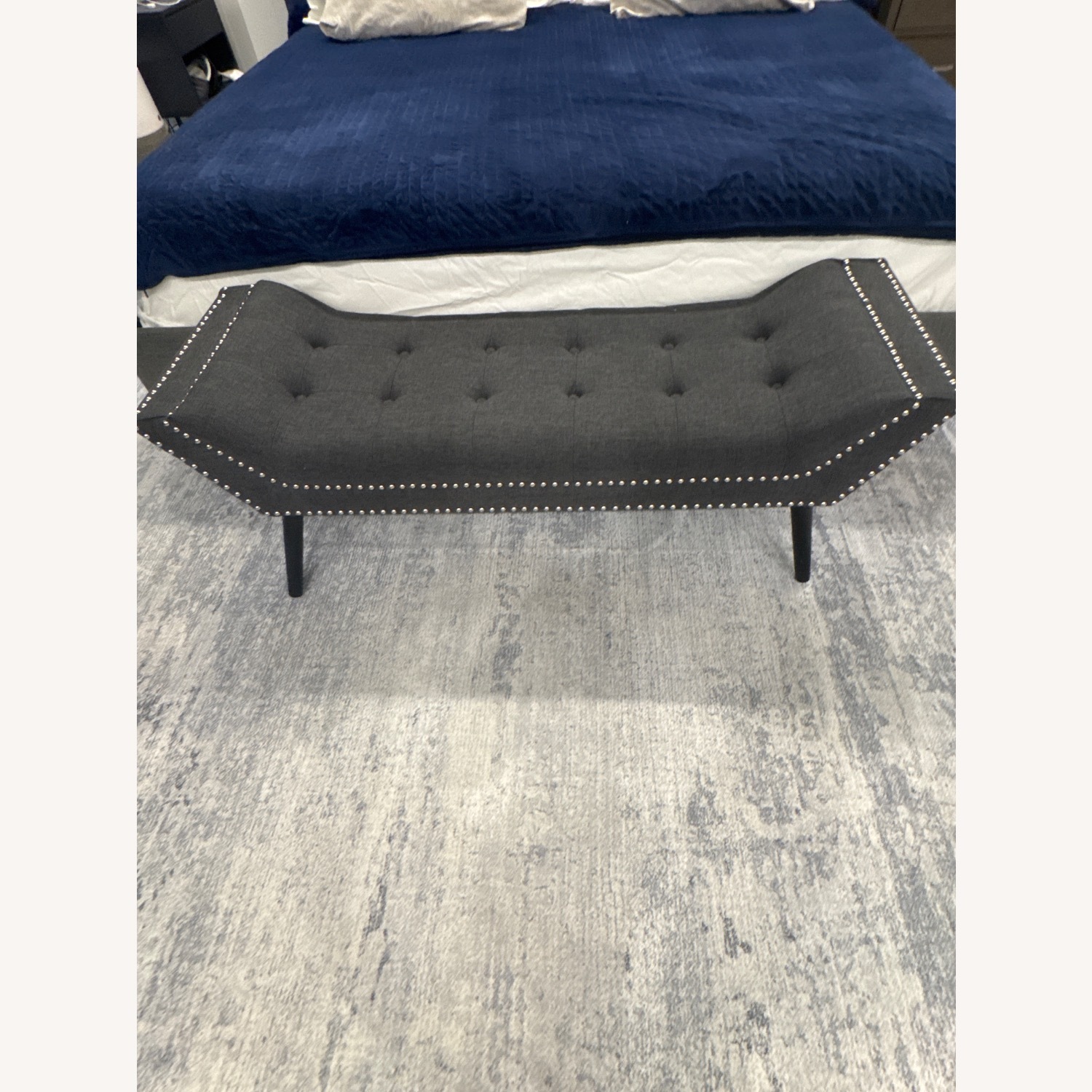 Gray Studded Bench - image-2