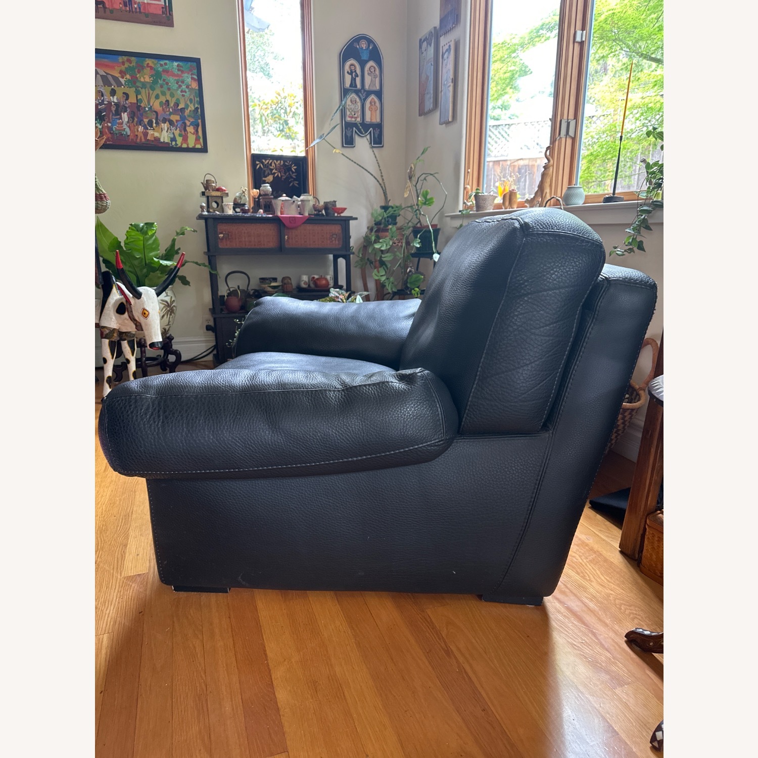 Roche Bobois Black Grain Letter Armchair - image-3