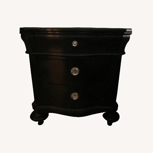 Used Raymour & Flanigan Two 2 Black Nightstands for sale on AptDeco