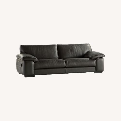 Used Roche Bobois Black Grain Leather Sofa Bed  for sale on AptDeco