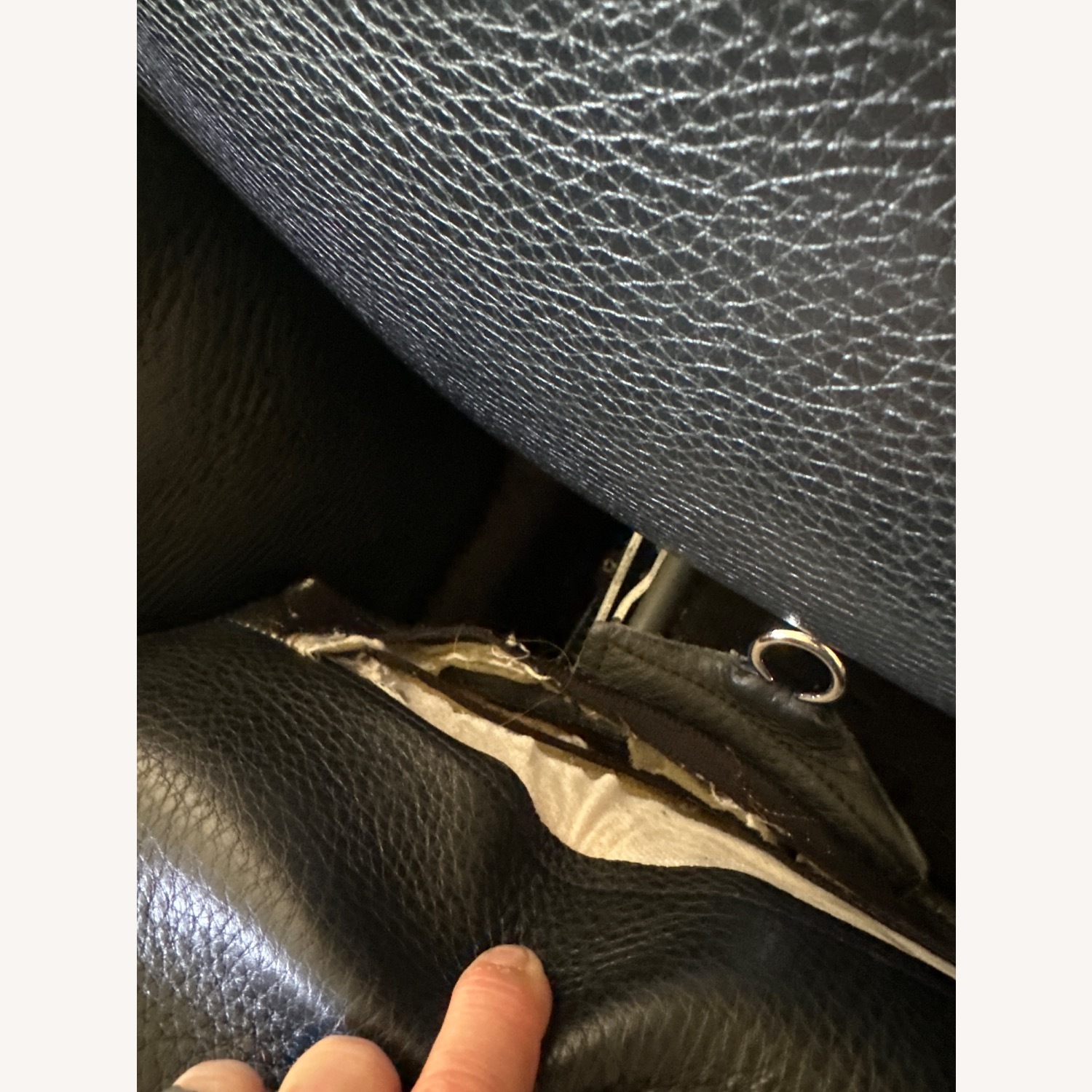 Roche Bobois Black Grain Leather Sofa Bed  - image-4