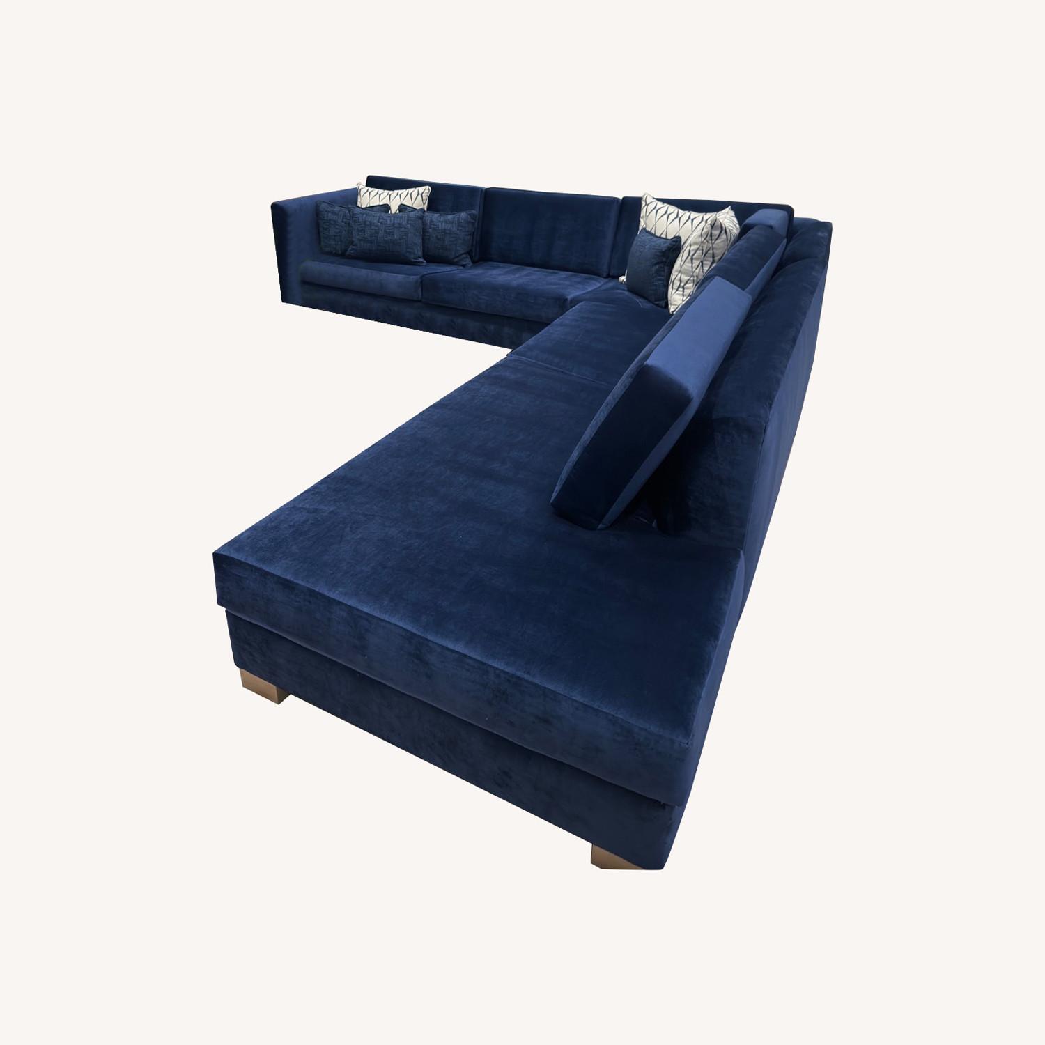 Taylor Made Blue 2-Sectional Sofa - image-0