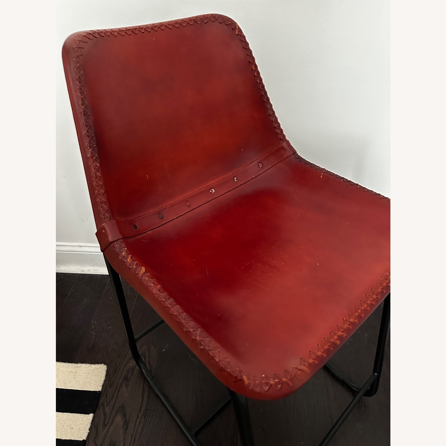 CB2 Roadhouse Leather Bar Stool Set of 5  - image-2