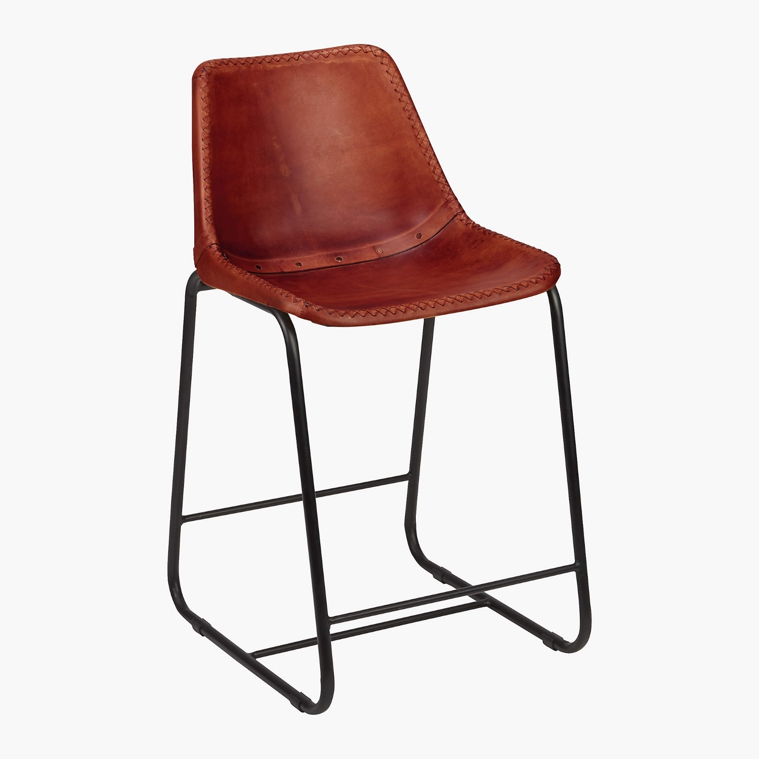 CB2 Roadhouse Leather Bar Stool Set of 5  - image-10