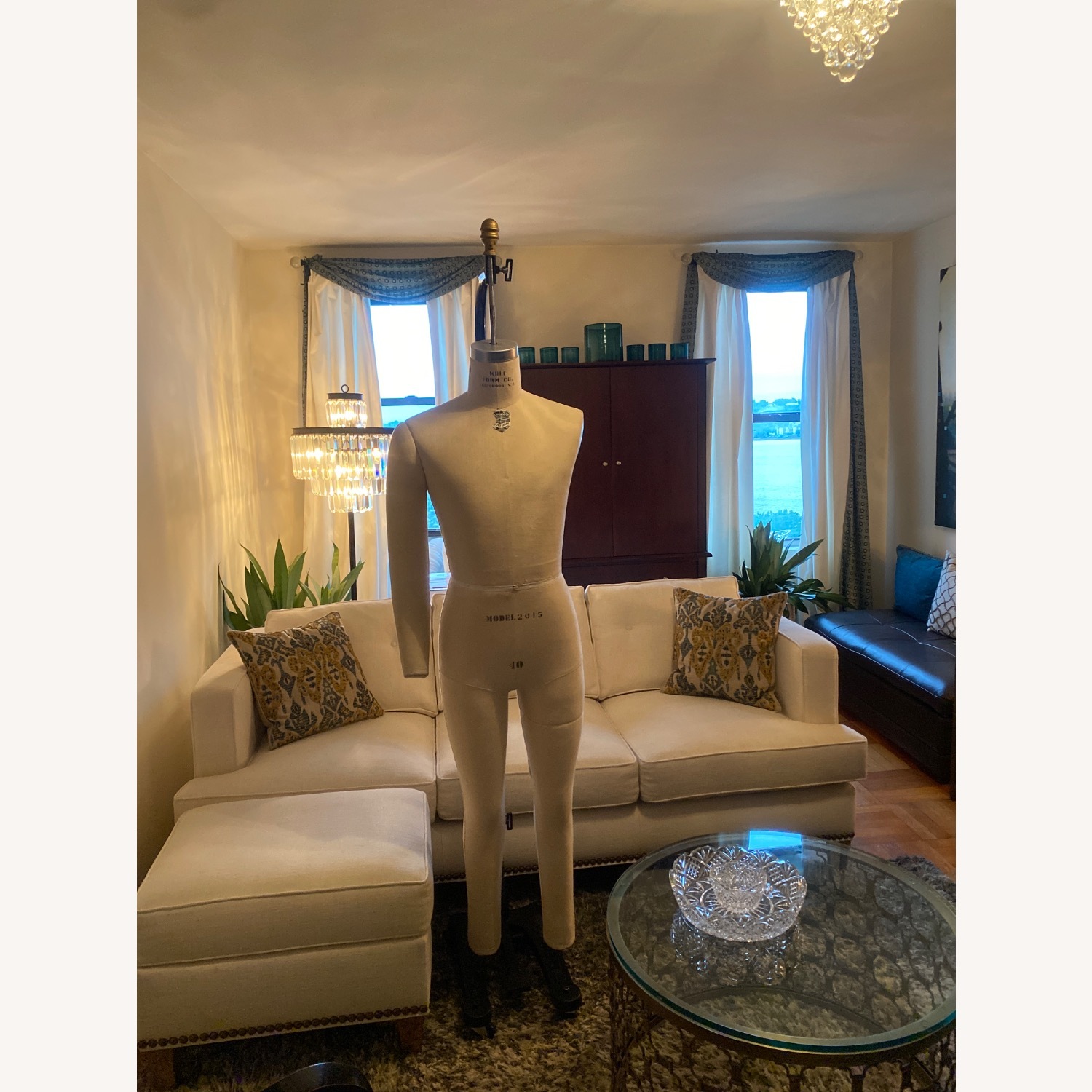 Arhaus Ivory 3-Seater Sofa and Ottoman - image-15