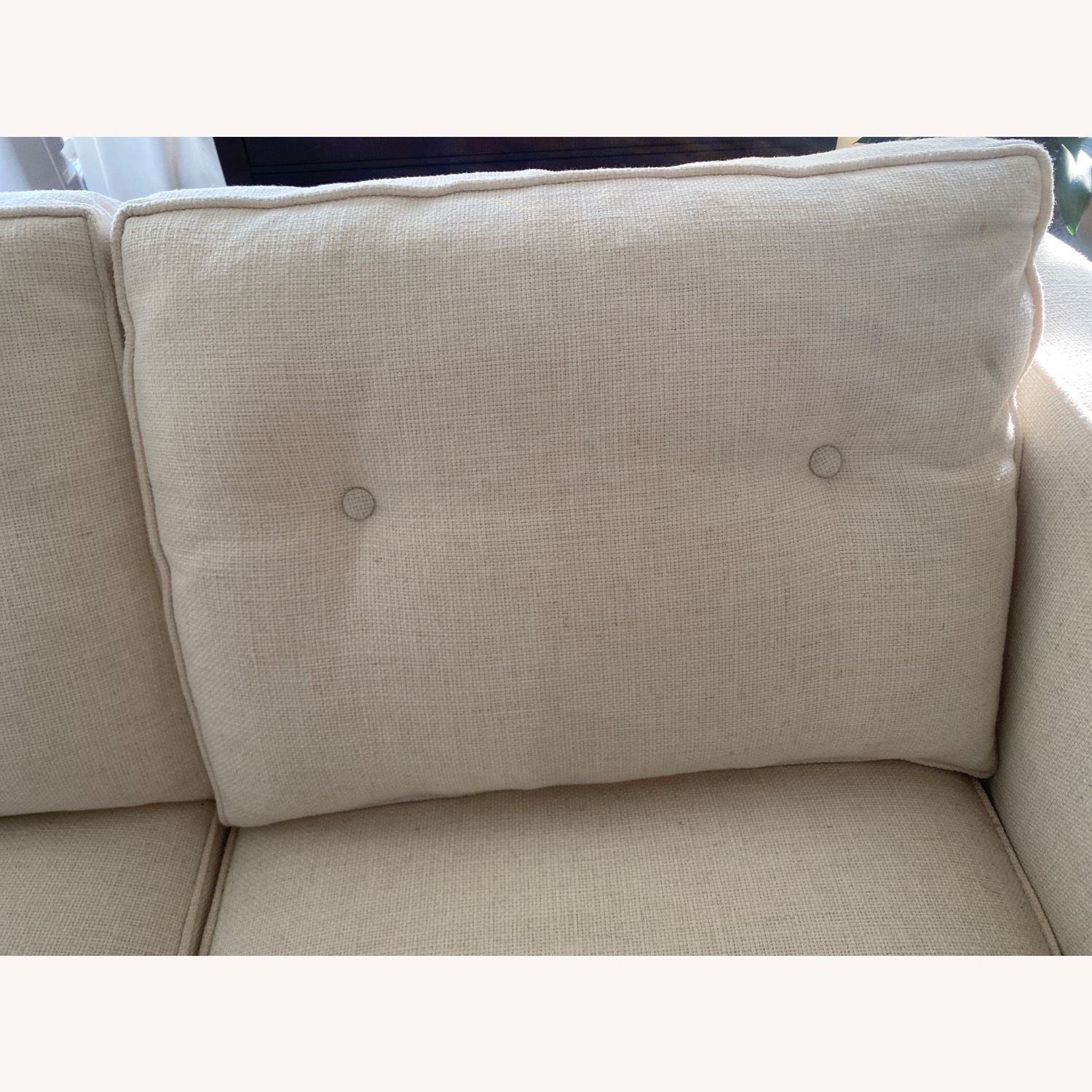 Arhaus Ivory 3-Seater Sofa and Ottoman - image-5