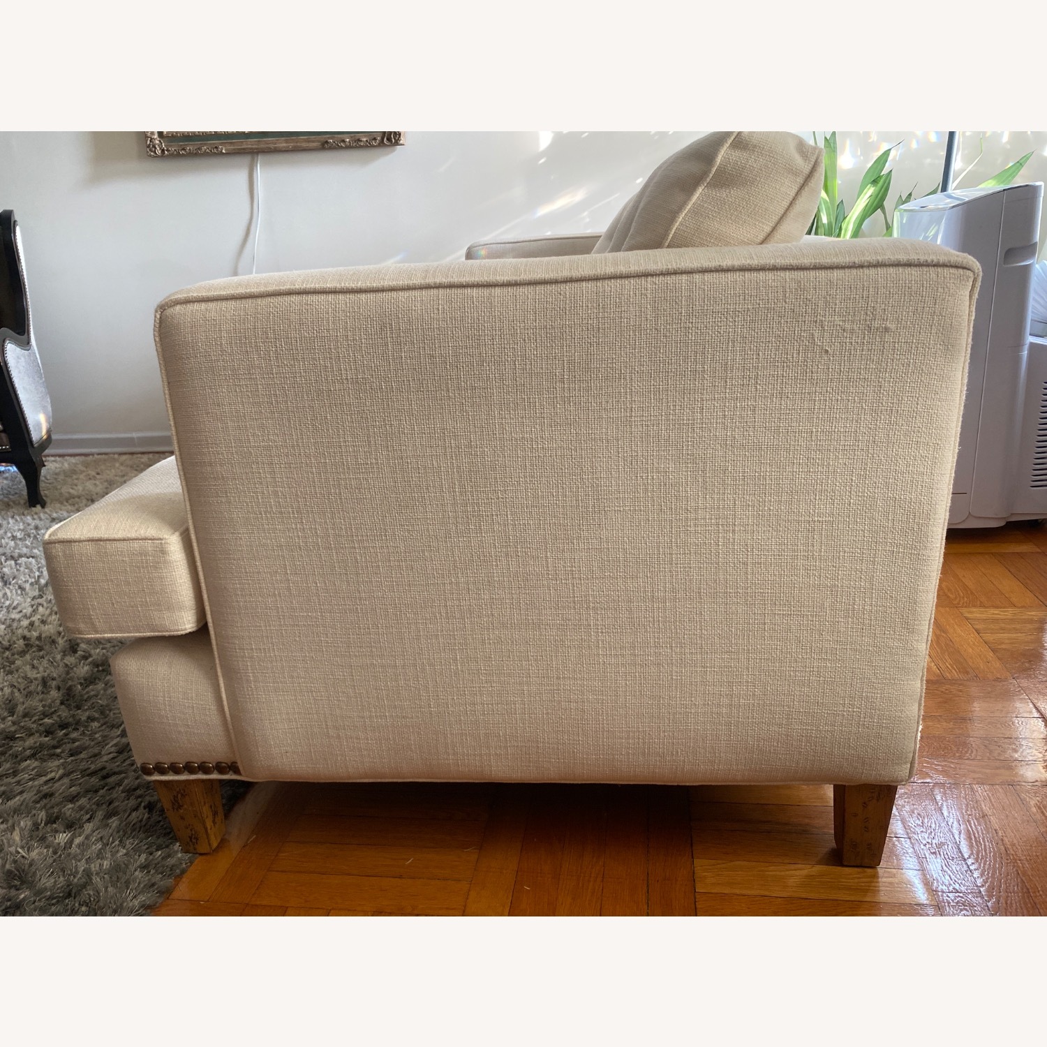 Arhaus Ivory 3-Seater Sofa and Ottoman - image-3