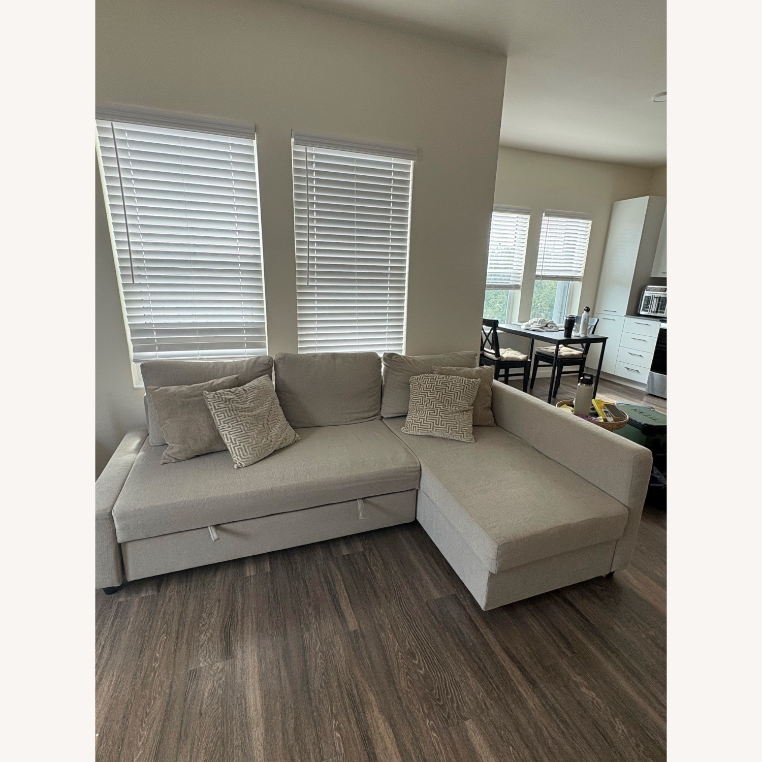 IKEA Pull out Couch Bed with Storage Chaise - image-2