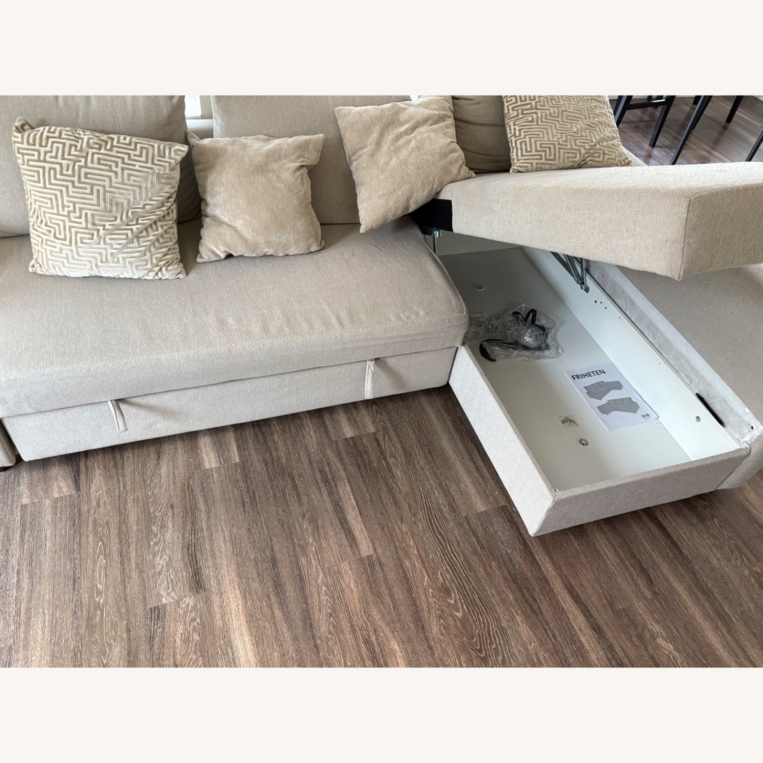 IKEA Pull out Couch Bed with Storage Chaise - image-3