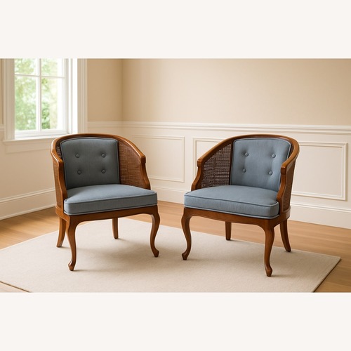 Used Vintage Hollywood Regency Cane Back Chairs for sale on AptDeco