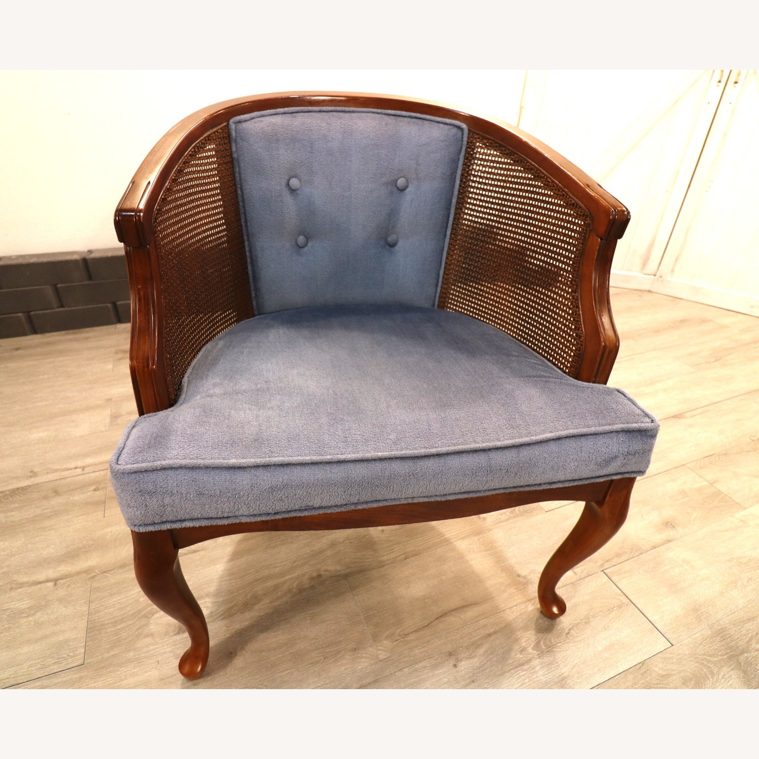 Vintage Hollywood Regency Cane Back Chairs - image-4