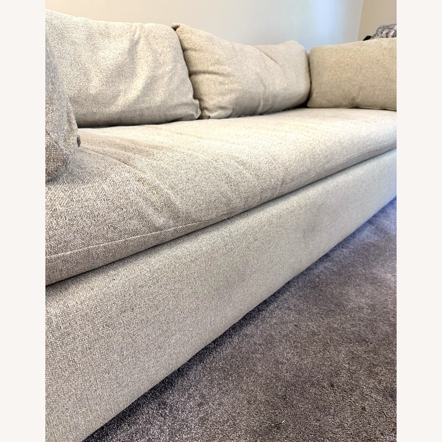 West Elm Shelter 85" Sleeper Sofa Light Grey - image-3