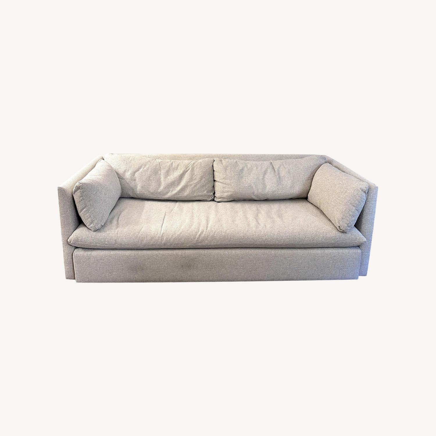 West Elm Shelter 85" Sleeper Sofa Light Grey - image-0