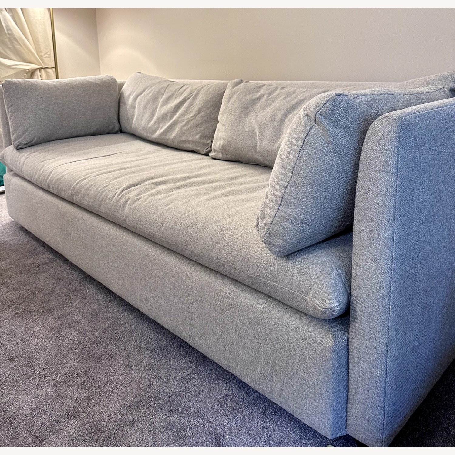 West Elm Shelter 85" Sleeper Sofa Light Grey - image-1