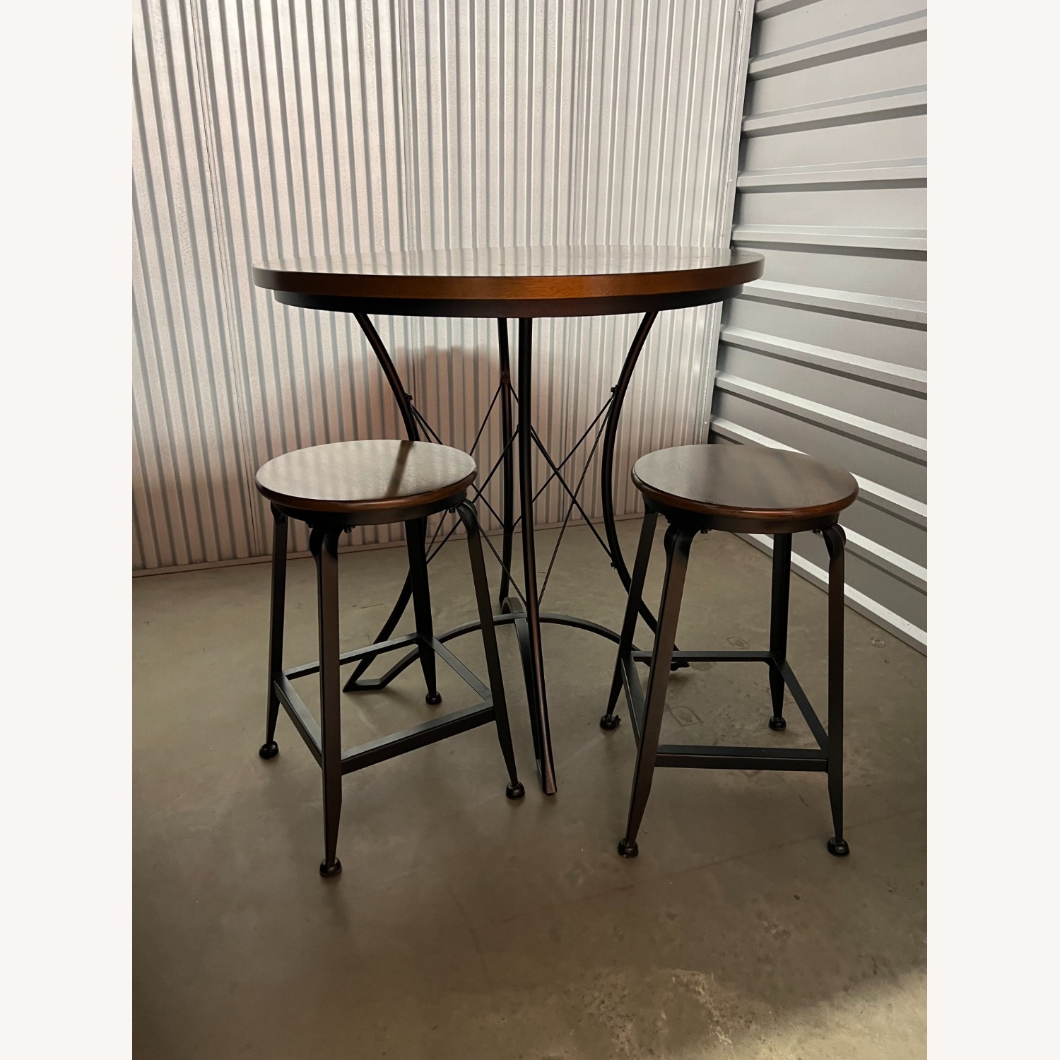 Steve Silver Co. Wooden Kitchen Table and Two Stools - image-2