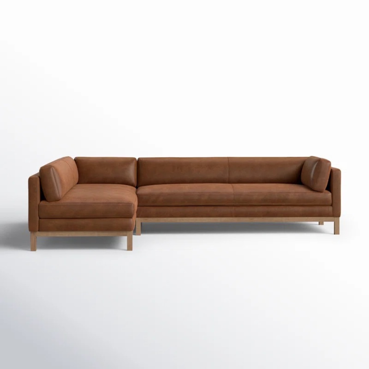 Joss & Main Nels 2 - Piece Leather L-Sectional - image-0