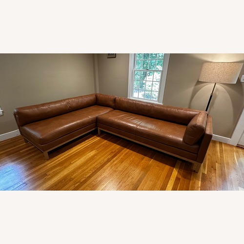 Used Joss & Main Nels 2 - Piece Leather L-Sectional for sale on AptDeco
