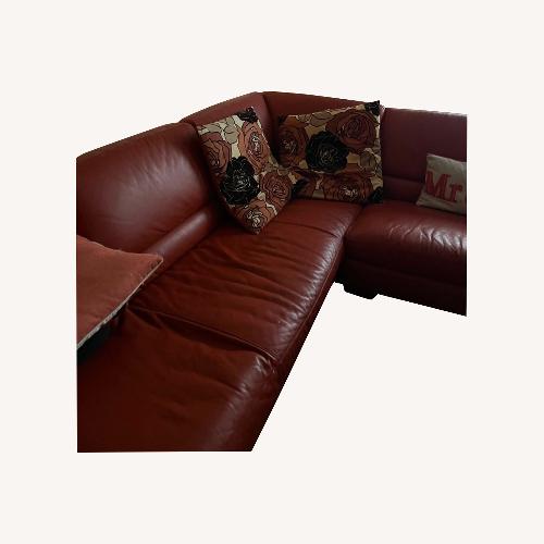 Used Italian Leather Sectional for sale on AptDeco