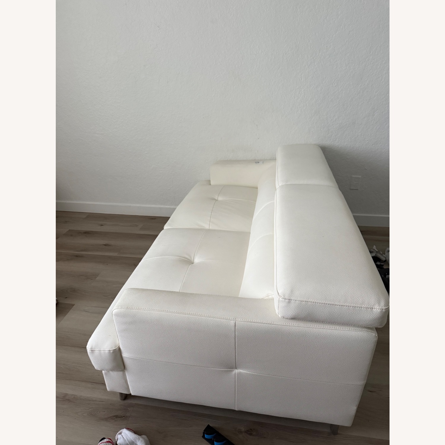 City Marquez White Micro Sofa - image-3